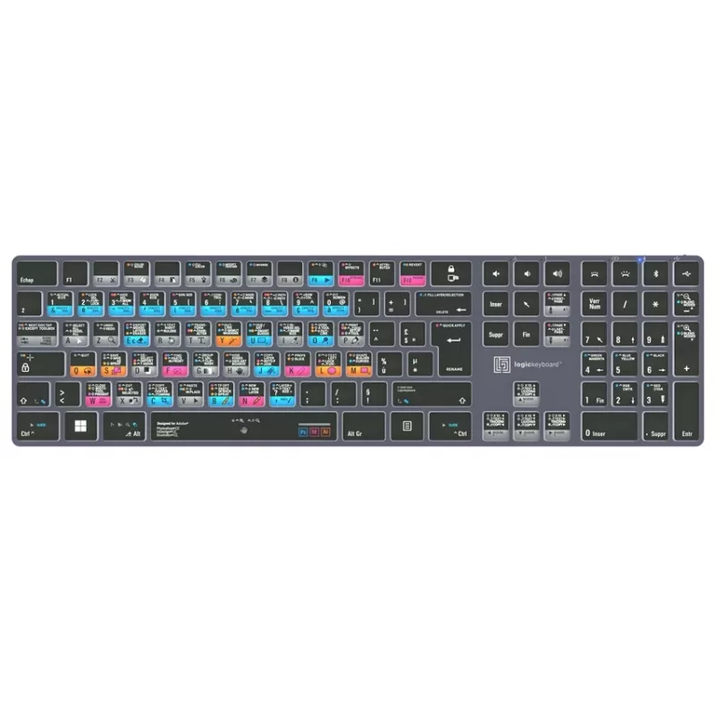Logickeyboard Adobe Graphic Designer Titan FR tastiera PC retroilluminata (AZERTY francese)