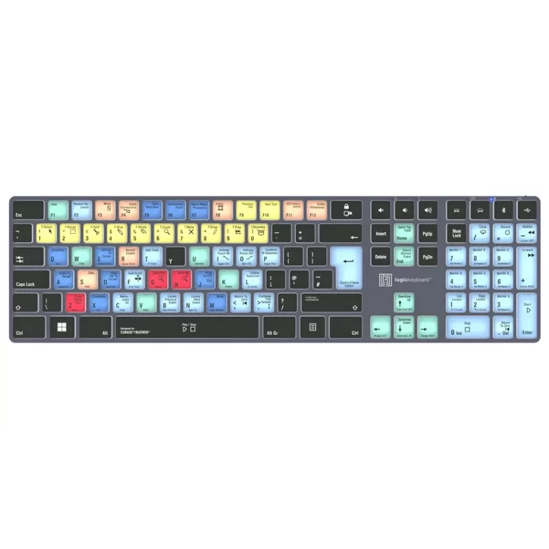 Logickeyboard Steinberg Cubase/Nuendo Titan UK tastiera PC USB con filo retroilluminata
