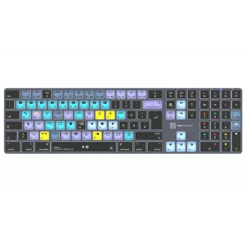 Logickeyboard DaVinci Resolve Classic Titan DE (Mac) - layout tedesco, USB con filo, tastiera per editing retroilluminata