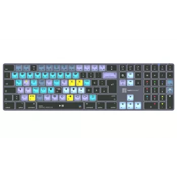 Logickeyboard DaVinci Resolve Classic Titan DE (Mac) - layout tedesco, USB con filo, tastiera per editing retroilluminata