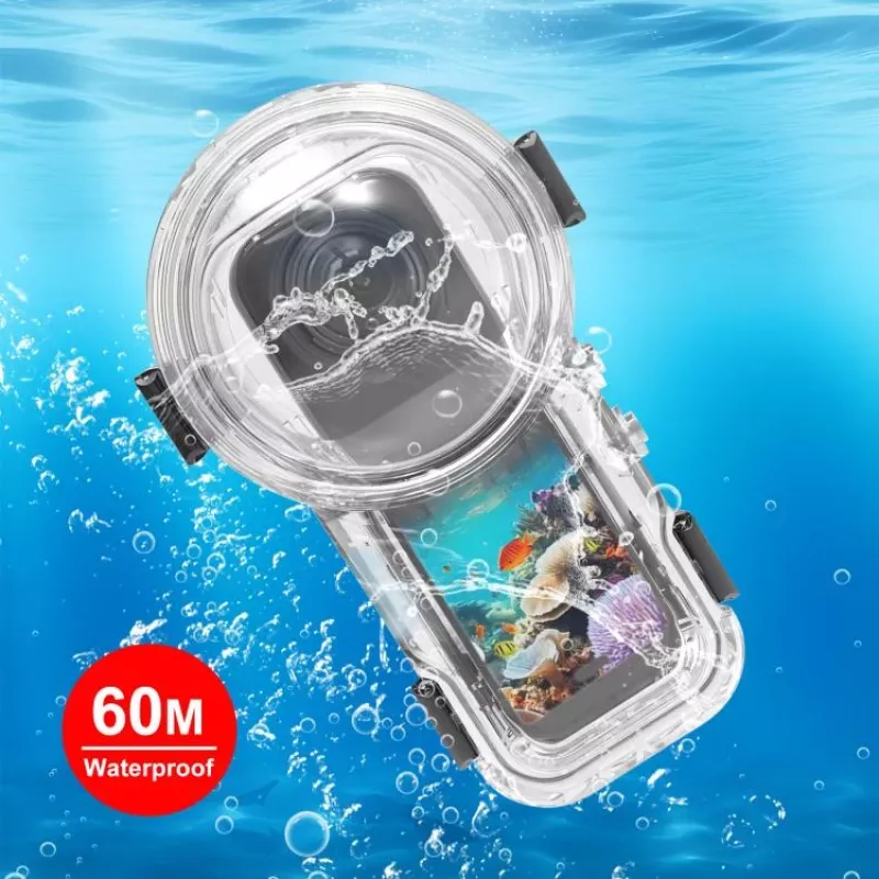 PULUZ custodia subacquea impermeabile fino a 60m per Insta360 X5 / X5 / PU760T