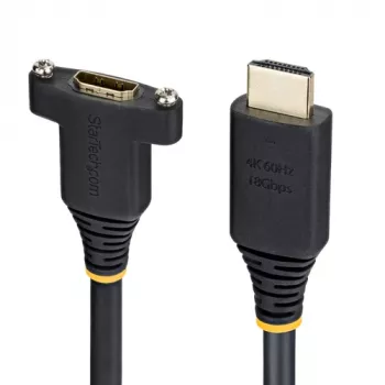 StarTech Cavo di prolunga HDMI 2.0 da 1,8 m - connettore maschio a connettore femmina per montaggio a pannello - nero