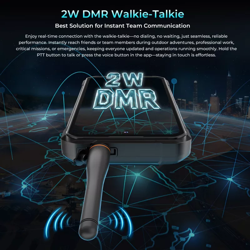OUKITEL WP61 Plus 5G smartphone walkie-talkie 6,78 pollici 12/512 GB 20000 mAh nero