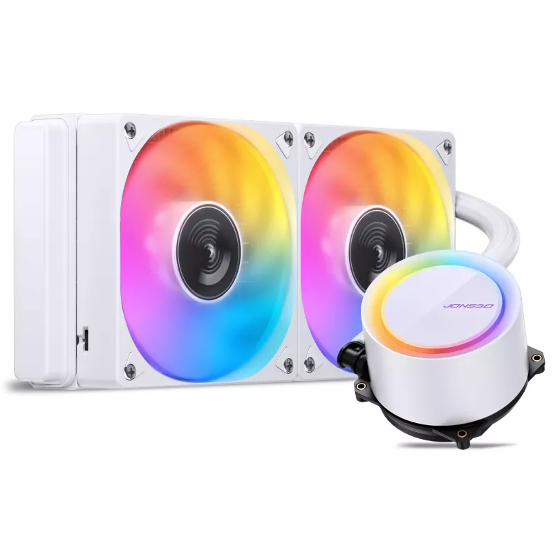 Jonsbo TG-240 dissipatore CPU a liquido AiO, ARGB - 240mm, bianco