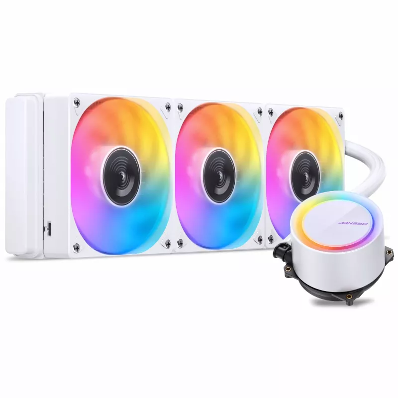 Jonsbo TG-360 dissipatore CPU a liquido all-in-one, ARGB - 360mm, bianco
