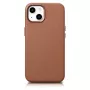 iCarer Case Custodia in vera pelle per iPhone 14 Plus marrone (compatibile MagSafe)
