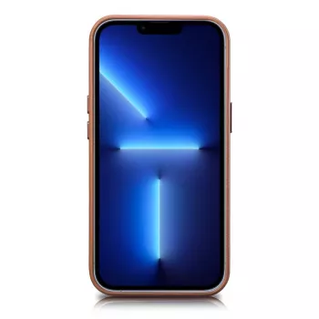 iCarer Case Custodia in vera pelle per iPhone 14 Plus marrone (compatibile MagSafe)