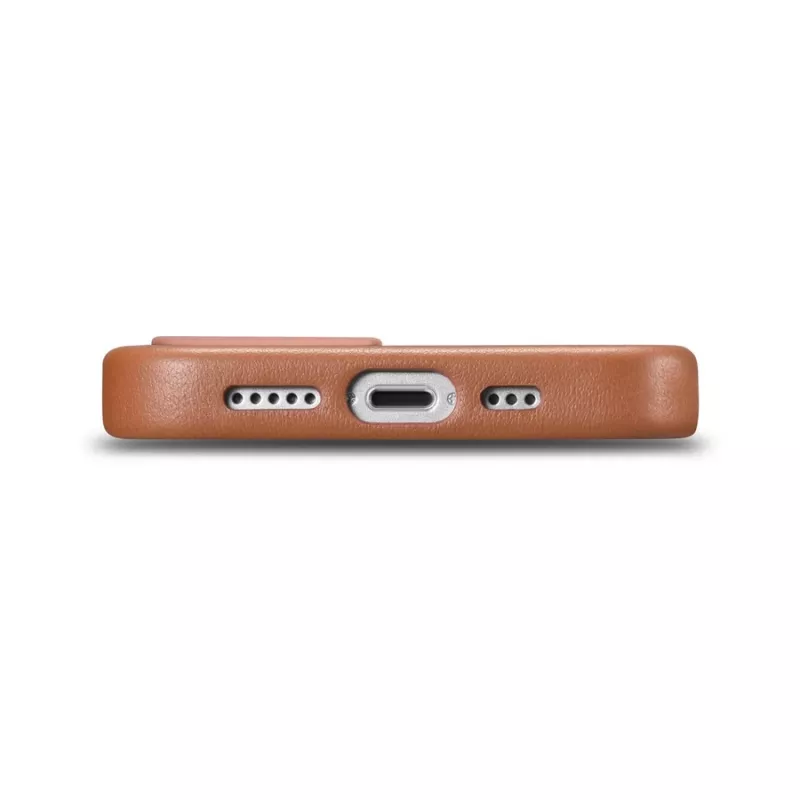 iCarer Case Custodia in vera pelle per iPhone 14 Plus marrone (compatibile MagSafe)