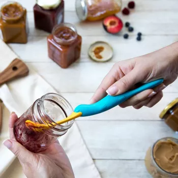 OTOTO Splatypus spatola per padella con fessure & spatola - nero con accenti arancioni - nylon e silicone adatti al contatto alimentare