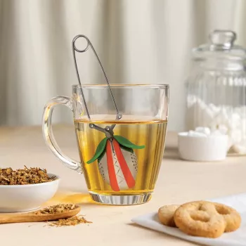 OTOTO Tea Trap filtro per tè - verde/rosso - acciaio inox e plastica - 160 mm