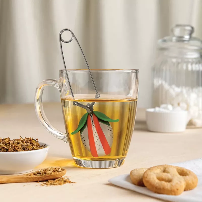 OTOTO Tea Trap filtro per tè - verde/rosso - acciaio inox e plastica - 160 mm