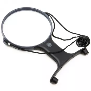 Carson HF-66 MagniFree lampada lente LED con collo flessibile, ingrandimento 2x/5x, lente 13 cm, illuminazione LED, nero