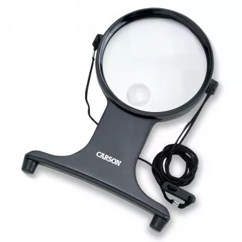 Carson HF-25 MagniFree lampada con lente d'ingrandimento LED 2x/5x 11cm nera