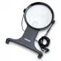 Carson HF-25 MagniFree lampada con lente d'ingrandimento LED 2x/5x 11cm nera