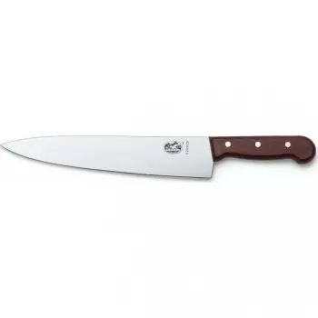 Victorinox Wood coltello da cucina 22 cm, lama in acciaio inossidabile, manico in legno, marrone (5.2000.22G)