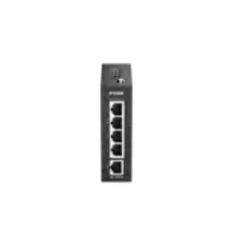 D-Link DIS-100E-05 switch Ethernet industriale unmanaged, 5x 10/100Base-TX, montaggio su guida DIN, IP30