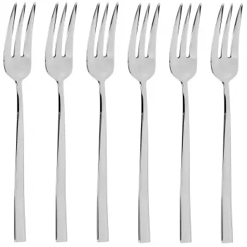 Sambonet Rock set 6 forchettine da dolce - PVD nero acciaio inox 18/10