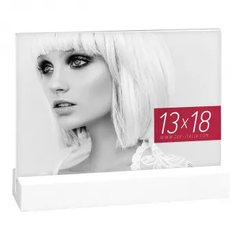 ZEP Dresda White cornice portafoto in acrilico 13x18 con base in legno AQ657W