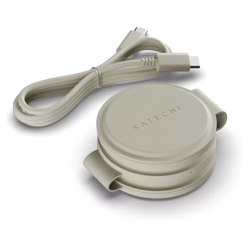 Satechi OntheGo caricabatterie wireless 3-in-1 con Qi2, sand, 15W, ST-QTG31W