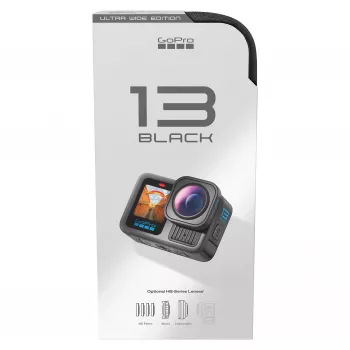 GoPro HERO13 Black Ultra Wide Edition action camera 4K, 5.3K, 2.7K, touchscreen, Ultra HD, impermeabile, GPS, antipolvere, Bluetooth, Wi-Fi, slow motion, Full HD (CHDRB-133-RW)