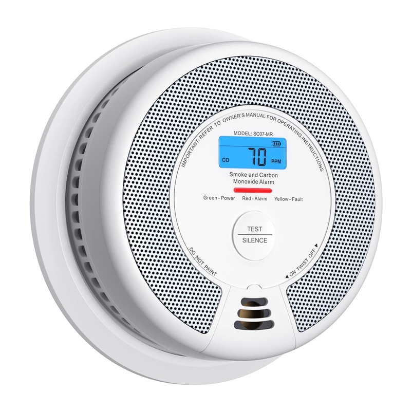 X-Sense SC07-MR rilevatore di fumo e monossido di carbonio wireless interconnesso con batteria da 10 anni