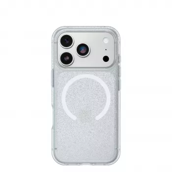 OtterBox React Series custodia MagSafe per Apple iPhone 17 Pro, Stardust (Clear Glitter)
