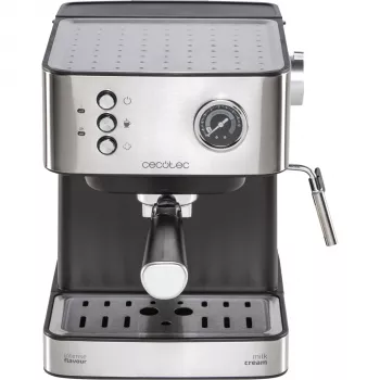 Cecotec Power Espresso 20 Matic Macchina per caffè espresso professionale, 20 bar, 850 W, 1,5 l, nero/argento