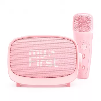 myFirst Voice 2 Set karaoke wireless - microfono e altoparlante con effetti di distorsione vocale, rosa