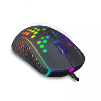 INCA IMG-346 Mouse da gaming ottico cablato ambidestro 6400 DPI RGB 7 tasti nero