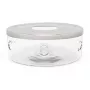 Bredemeijer copriteiera Minuet vetro + piastra inox 15,1 cm argento