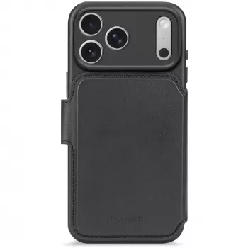 Portafoglio rimovibile in pelle Decoded per iPhone 17 Pro Max con MagSafe (nero)