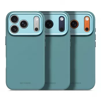 Decoded AntiMicrobial Silicone Back Cover per iPhone 17 Pro con MagSafe - Retro Blue