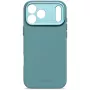 Decoded AntiMicrobial Silicone Back Cover per iPhone 17 Pro Max, compatibile MagSafe, Retro Blue