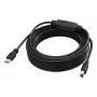 VISION cavo di prolunga attivo USB 3.0 da 10 m - connettori nichelati - 5 Gbps - USB A a USB B - nero