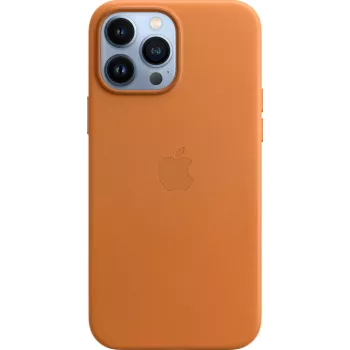 Apple custodia in pelle con MagSafe per iPhone 13 Pro Max (6,7 pollici) - Golden Brown (MM1L3ZM/A)