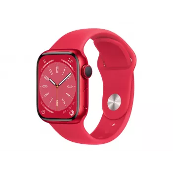 Apple Watch Series 8 (GPS) - (PRODUCT)RED - 41 mm - Alluminio rosso - Smartwatch con cinturino sport - Fluoroelastomero - Rosso - Misura cinturino regolare - 32 GB - Wi-Fi, Bluetooth - 32 g (MNP73FD/A)