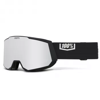 Maschera da sci 100% Snowcraft XL Black HiPER Silver Mirror