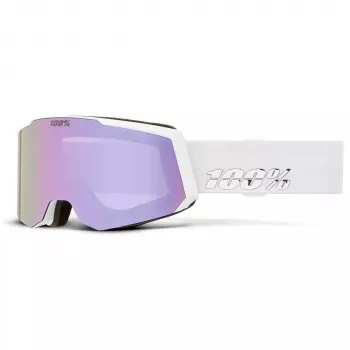 Maschera 100% Snowcraft S White HiPER Lavender Mirror