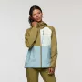 Cotopaxi Impermeo 3L Hooded Shell Jacket - Moss/Sea Spray (donna, taglia S)