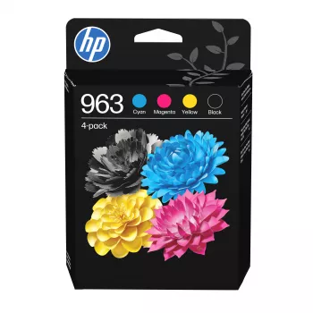 HP 963 cartuccia d'inchiostro originale CMYK confezione da 4 (nero, ciano, magenta, giallo) - Standard Yield