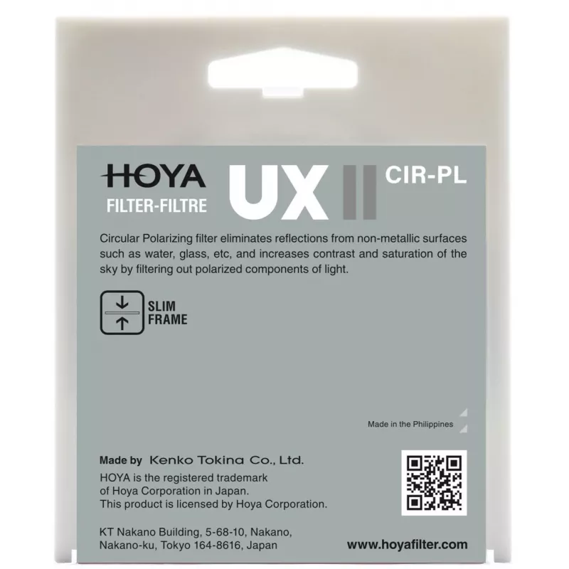Filtro polarizzatore circolare Hoya UX II CIR-PL 72 mm