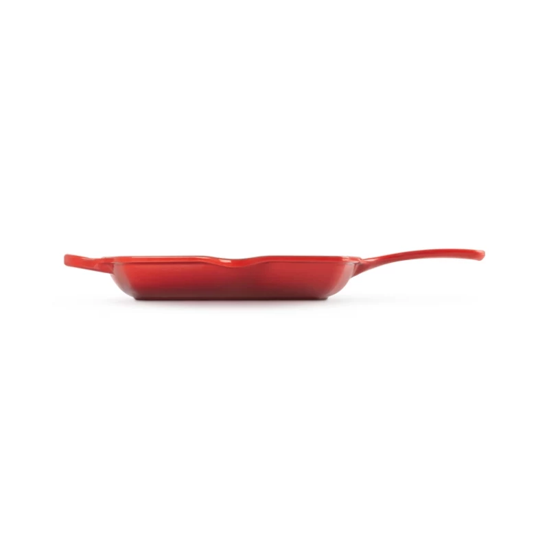 Le Creuset padella grill in ghisa, quadrata, 26 cm, rosso ciliegia