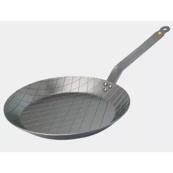 De Buyer Mineral B Element Carbon Steel padella per bistecca 24 cm (5616.24)