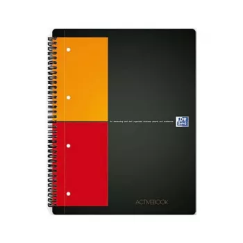 ELBA Oxford Activebook A5 a quadretti nero 80 fogli raccoglitore quaderno cartella