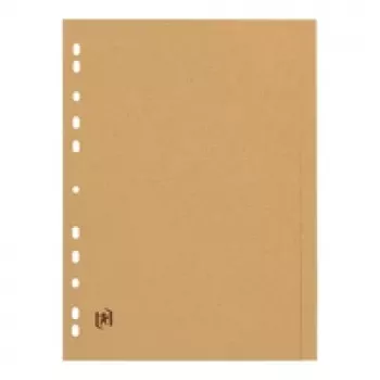 Oxford Touareg separatori indice A4 formato intero bianchi beige 6 pezzi 1 set