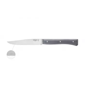 Opinel coltelli da tavola Facette set con 4 pezzi, grigio ardesia