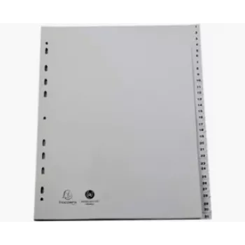Exacompta 2931E raccoglitore ad anelli A4 - grigio - polipropilene 100% riciclato - 2 anelli 20 mm - dorso 30 mm - capacità 180 fogli