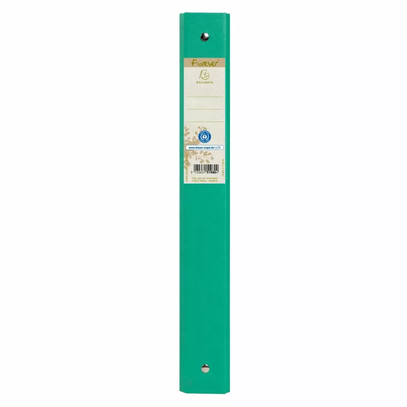 Exacompta Forever raccoglitore ad anelli A4, 4 anelli 30 mm, 100% riciclato, verde (51983E)