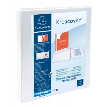 Exacompta raccoglitore ad anelli con tasche per presentazione bianco 2 anelli A4