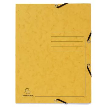 Exacompta cartella con elastico a 3 punte, colori assortiti, A4, confezione da 3